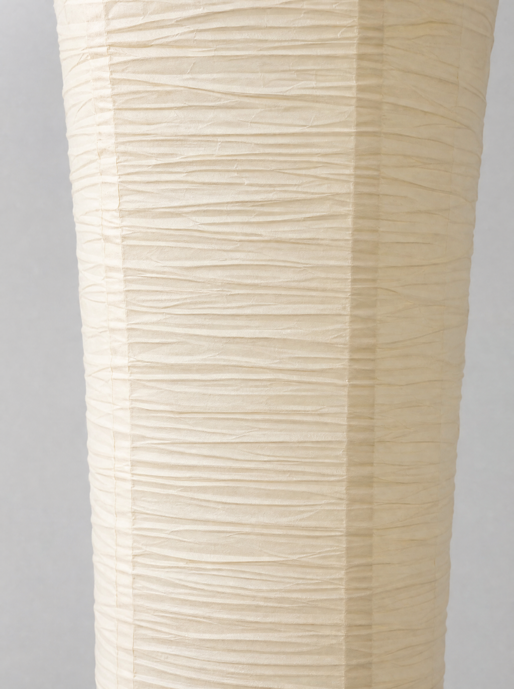 Close up of the folded paper surface of the column lamp