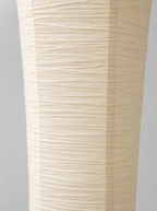 Close up of the folded paper surface of the column lamp
