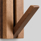 Close up of the natural acacia wood grain texture of the Natural Acacia coat hook