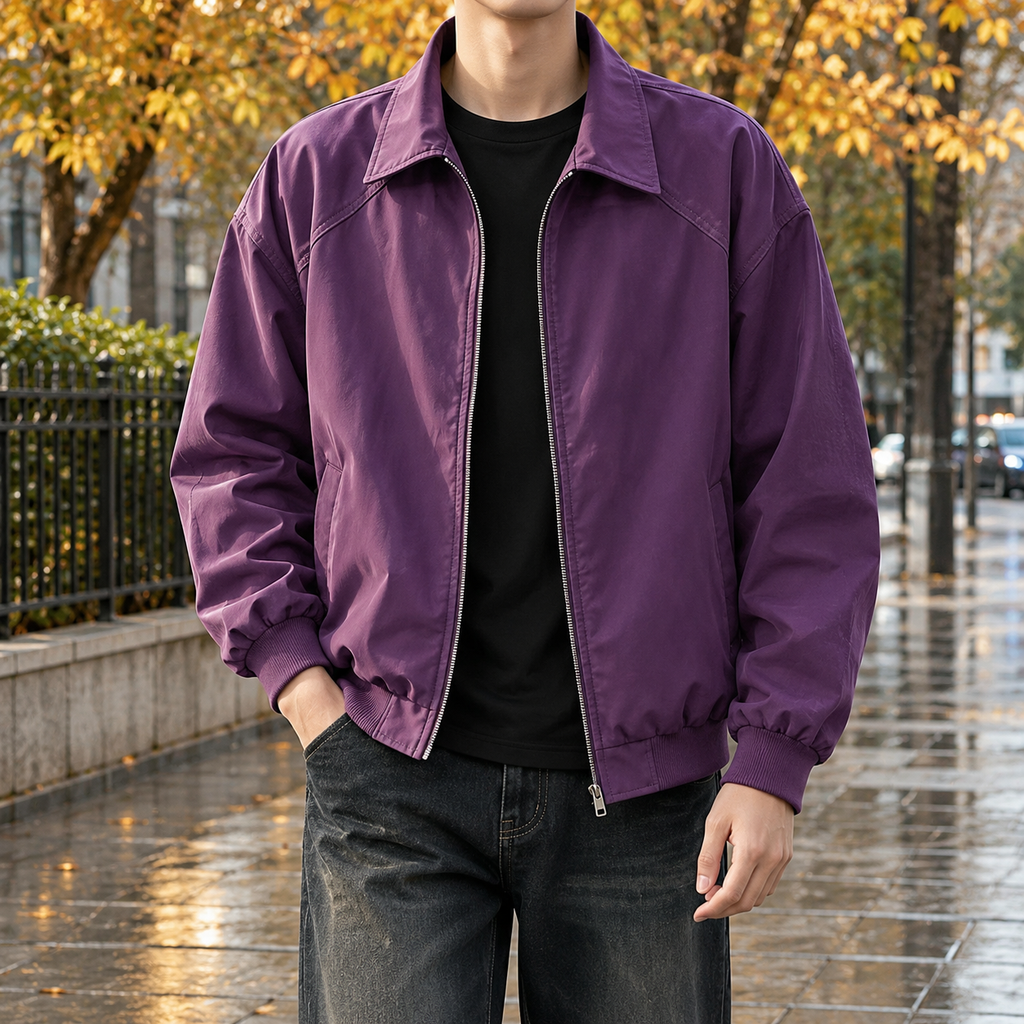 Eldric Zip Jacket - Purple