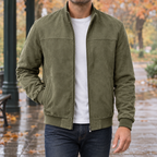Remy Suede Look Jacket - Military Green