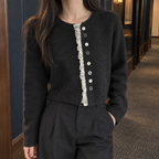 Camille Lace Cardigan - Black