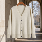 Mara V Neck Cardigan - Beige