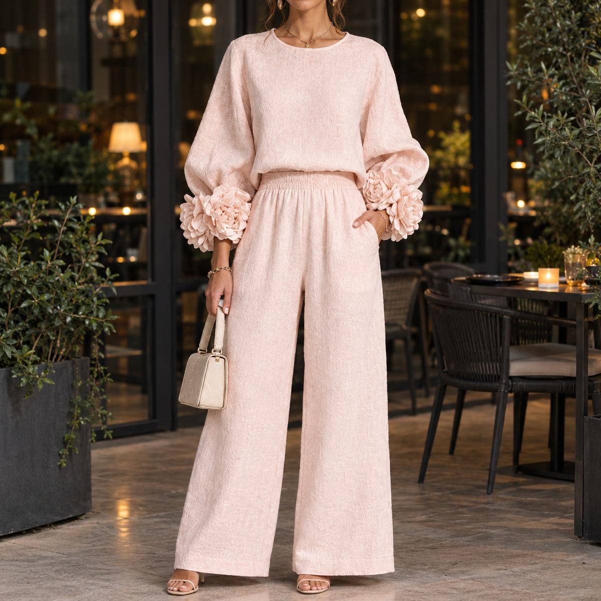 Ludovica Floral Cuff Set - Pink