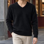Pascal V-Neck Sweater - Black