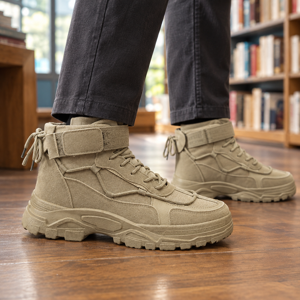 Mason Suede Boots - Khakis
