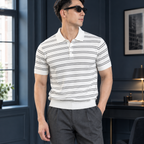 Holden Striped Polo - White