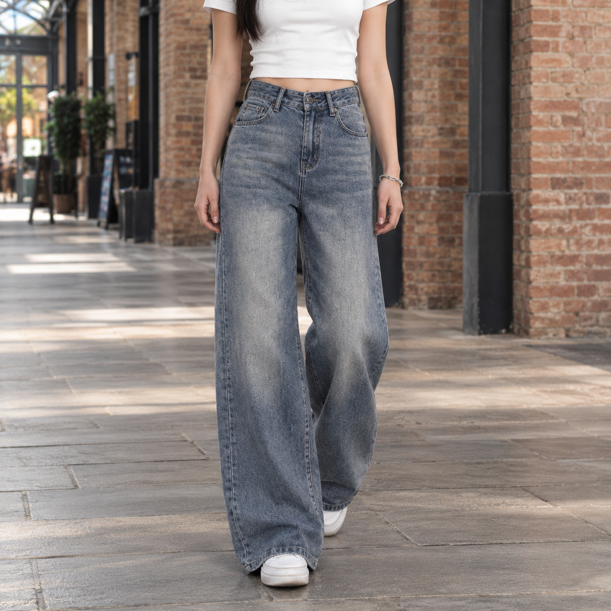 Simone High Wide Leg Jeans - Blue