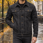 Stefan Trucker Jacket - Black