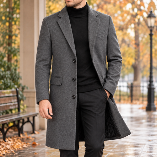 Alaric Tailored Overcoat - Gray