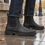 Blake Brogue Chelsea Boots - Black