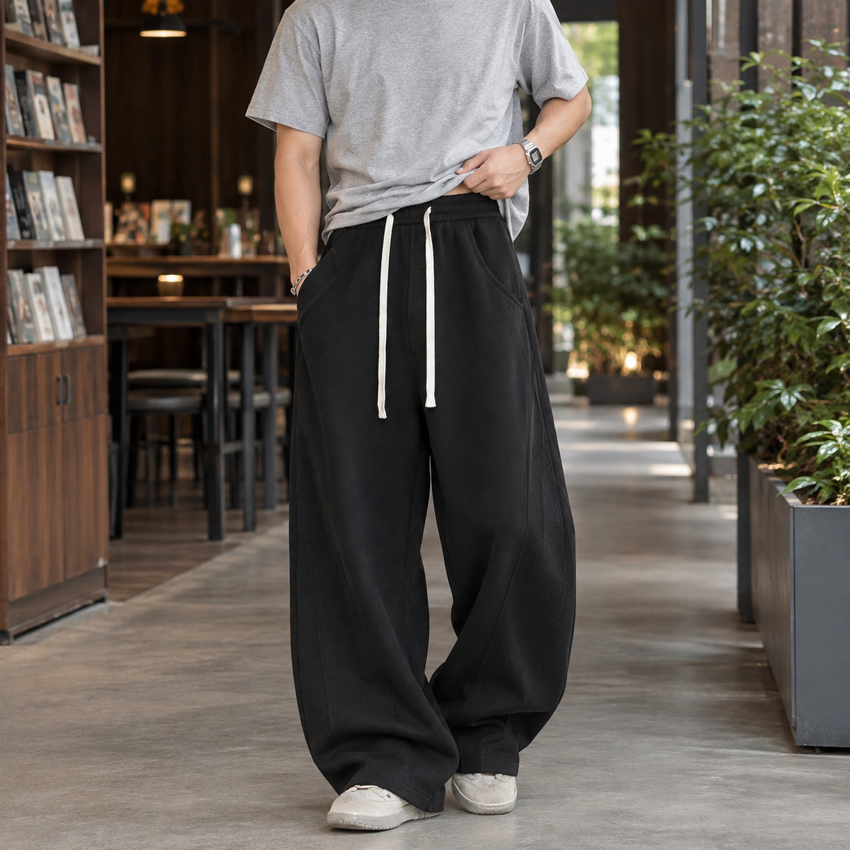 Florian Wide-Leg Pants - Black