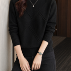 Vivienne Mock Neck Sweater - Black