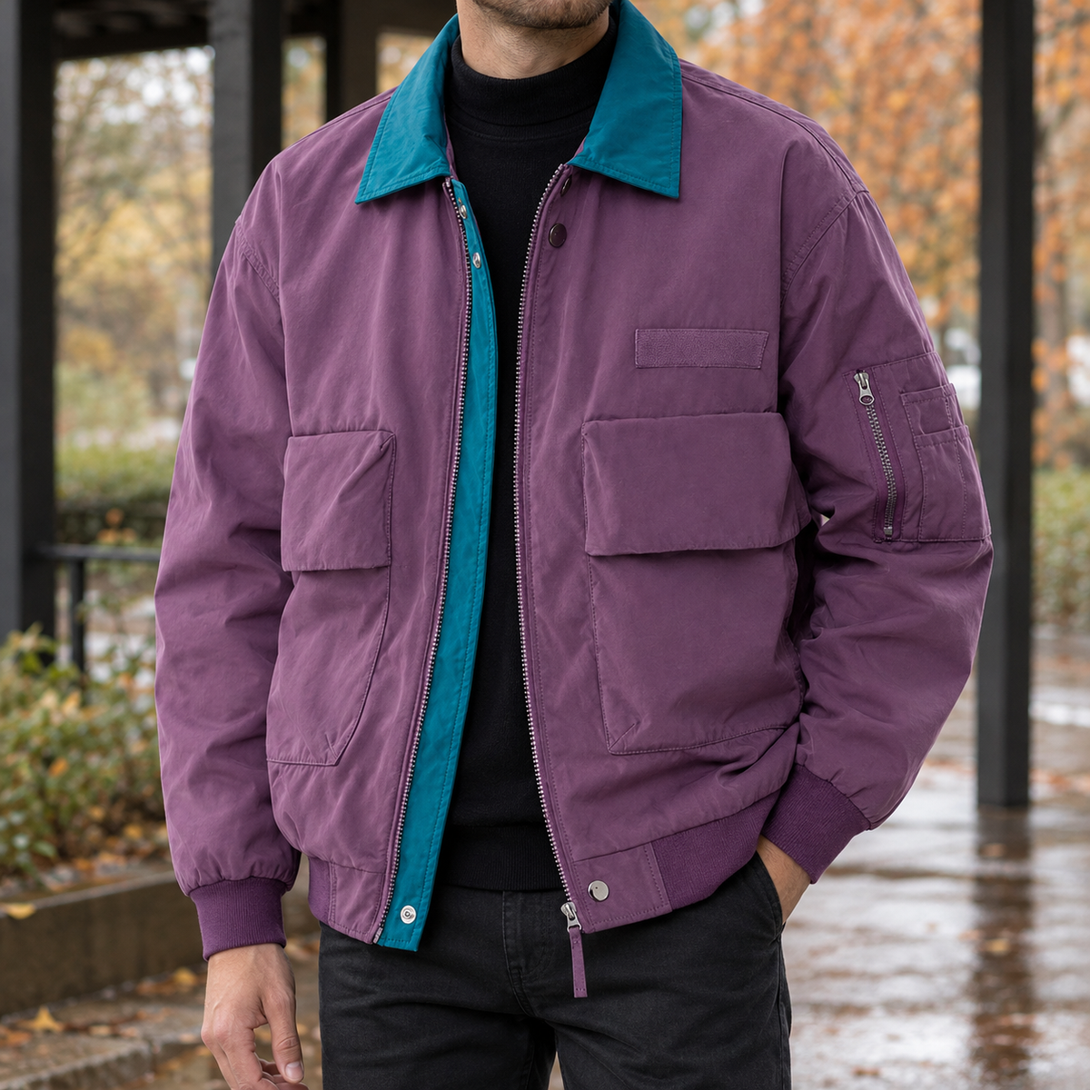 Adam Utility Jacket - Grape Purple