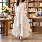 Ada Layered Maxi Dress - White