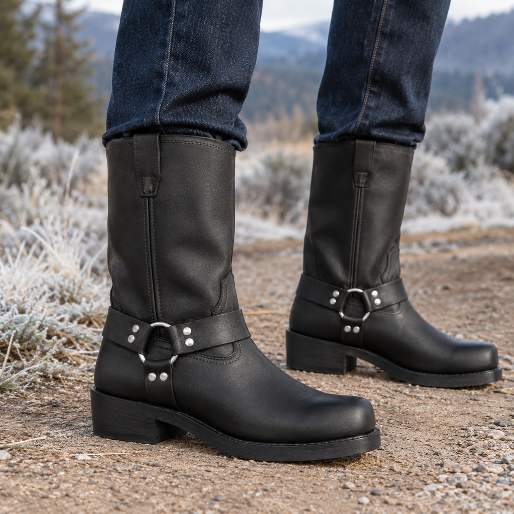 Taranto Harness Boots - Black