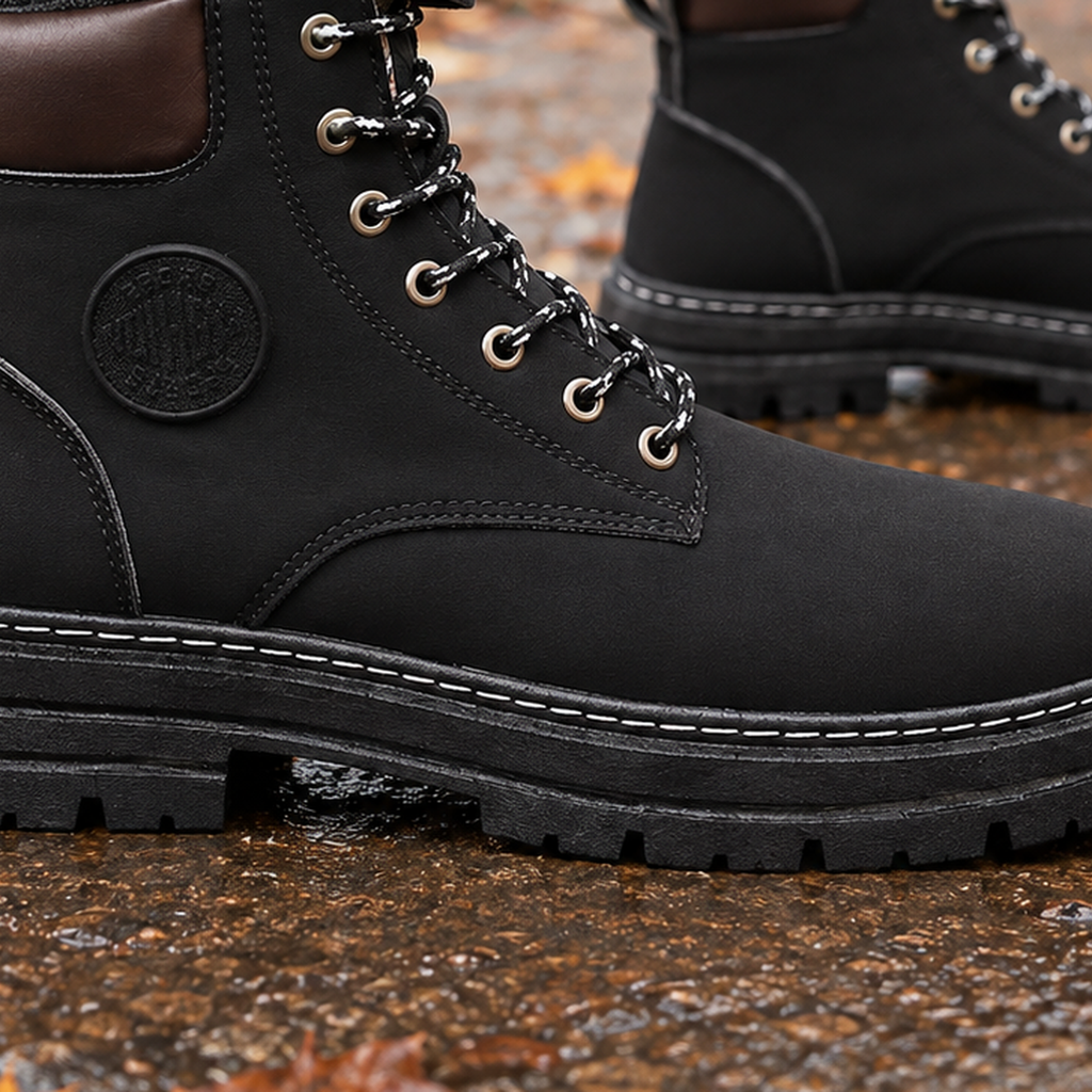 Valente Lug Sole Boots - Lead Product Detail