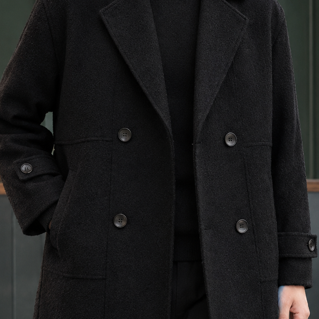 Freddie Double Breasted Coat - Lead Product Detail