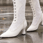 Perugia Lace Up Boots - Lead Product Detail