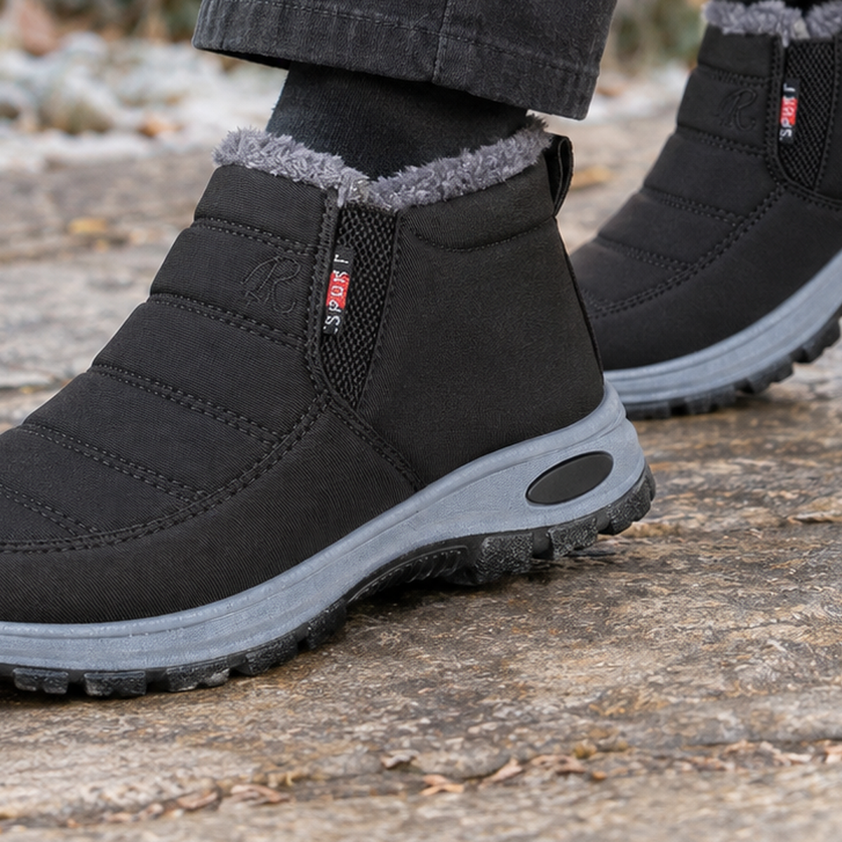 Colonna Lined Ankle Boots - Lead Product Detail