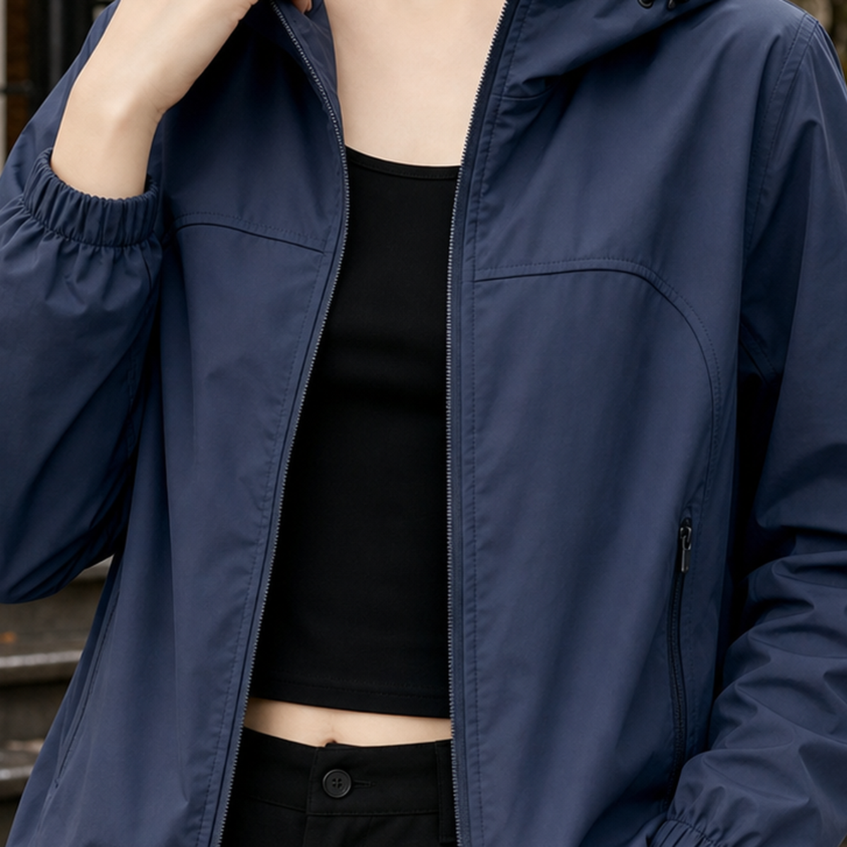 Katherine Hooded Zip Jacket - Lead Product Detail