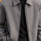 Leopold Lapel Zip Jacket - Lead Product Detail