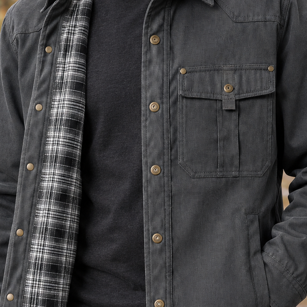 Norbert Plaid-Lined Jacket - Lead Product Detail