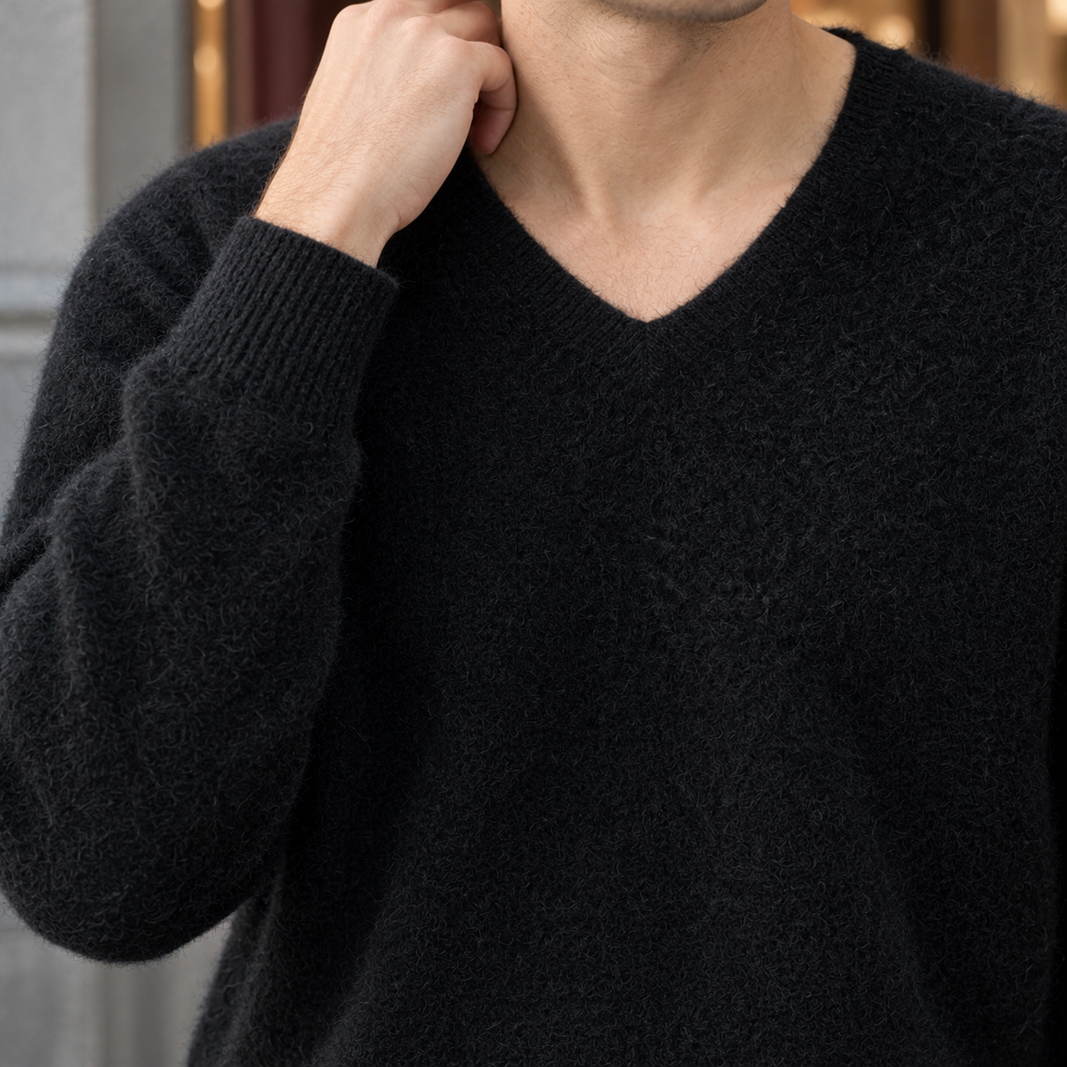 Pascal V-Neck Sweater - Lead Product Detail