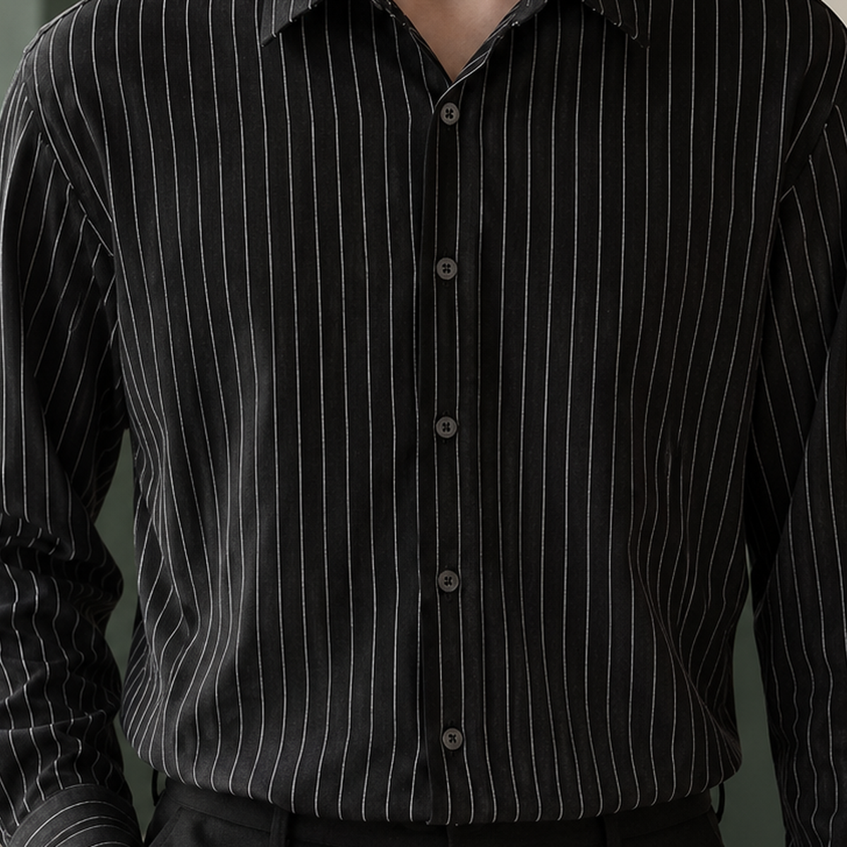 Ilario Striped Shirt - Lead Product Detail
