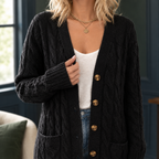Paloma Cable Knit Cardigan - Lead Product Detail