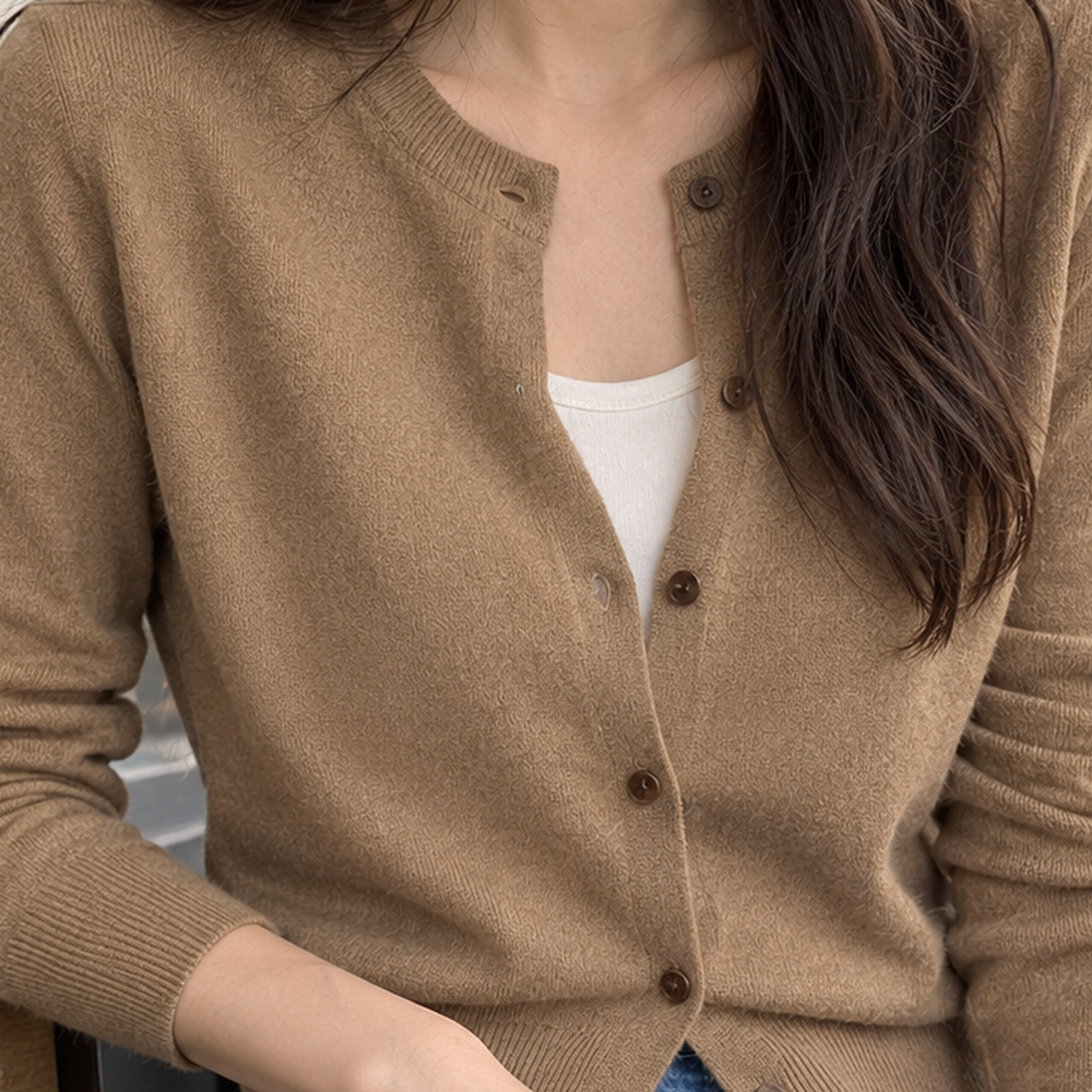 Livia Crewneck Cardigan - Lead Product Detail