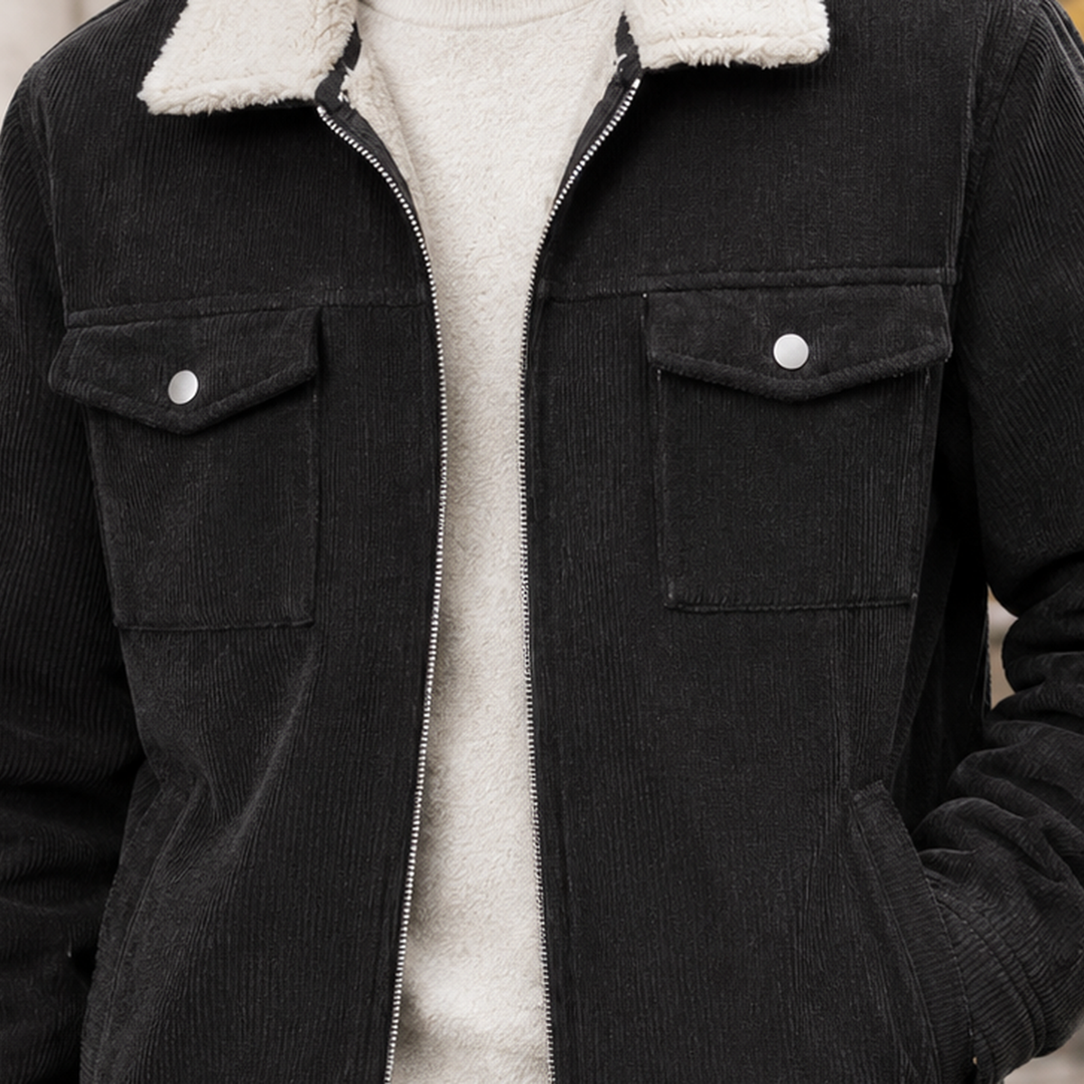 Arnaud Fleece Lined Jacket - Lead Product Detail