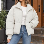 Elodie Puffer Jacket - Beige