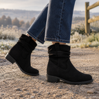 Portofino Slouch Ankle Boots - Black