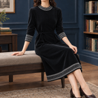 Caitlin Tie Waist Dress - Black