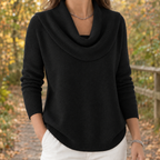 Edith Cowl Neck Sweater - Black
