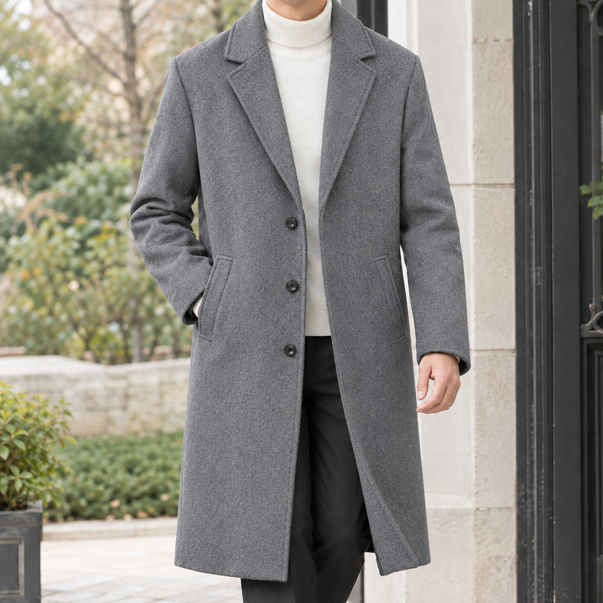 Austin Cashmere Overcoat - Gray