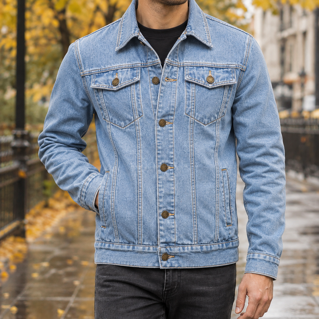 Stefan Trucker Jacket - Light Blue