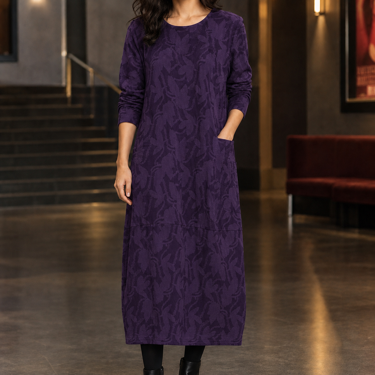 Jemima Cocoon Dress - Purple