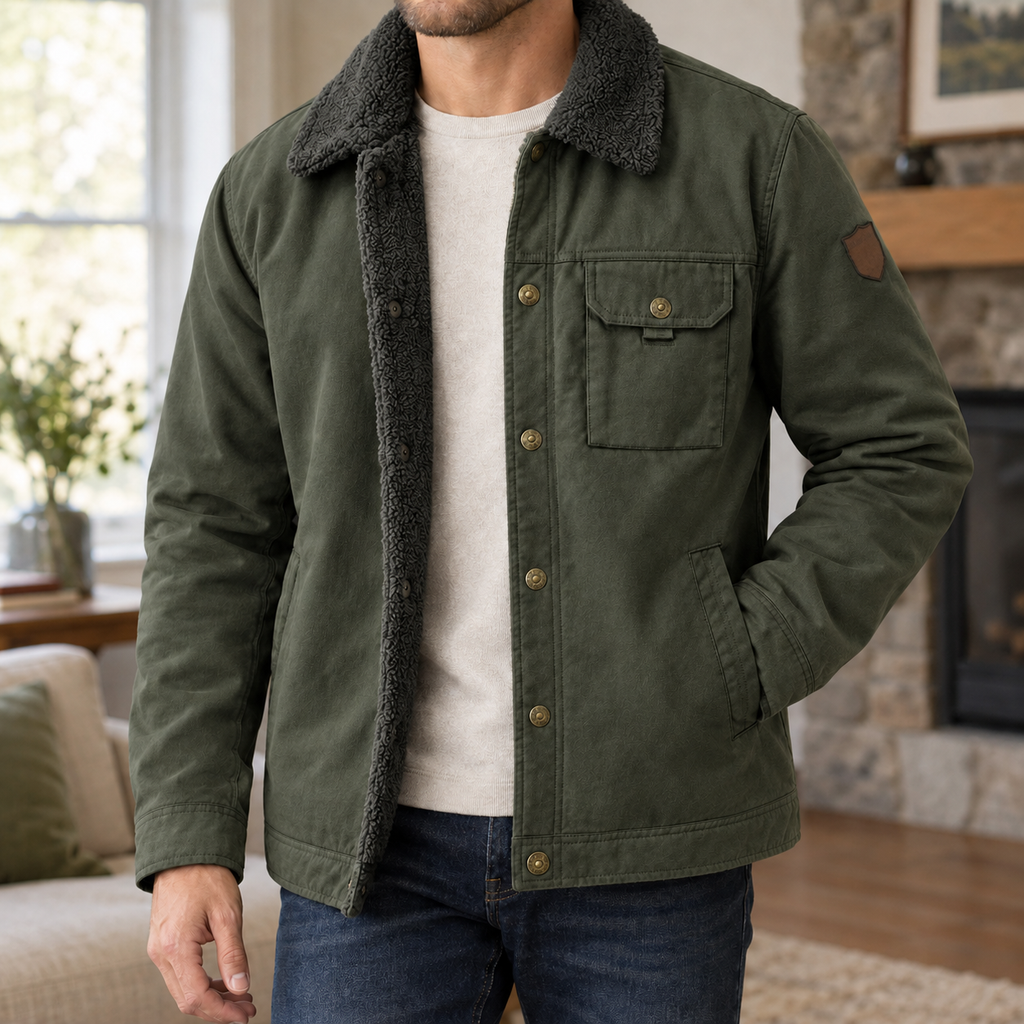 Caleb Cashmere Jacket - Army Green