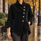 April Asymmetric Jacket - Black