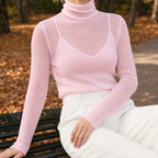 Anouska Turtleneck Sweater - Pink