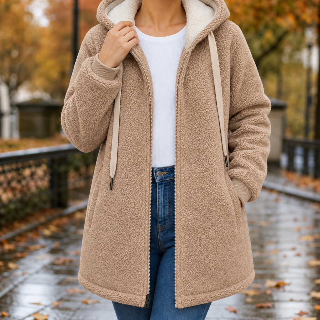 Christabel Teddy Jacket - Khaki