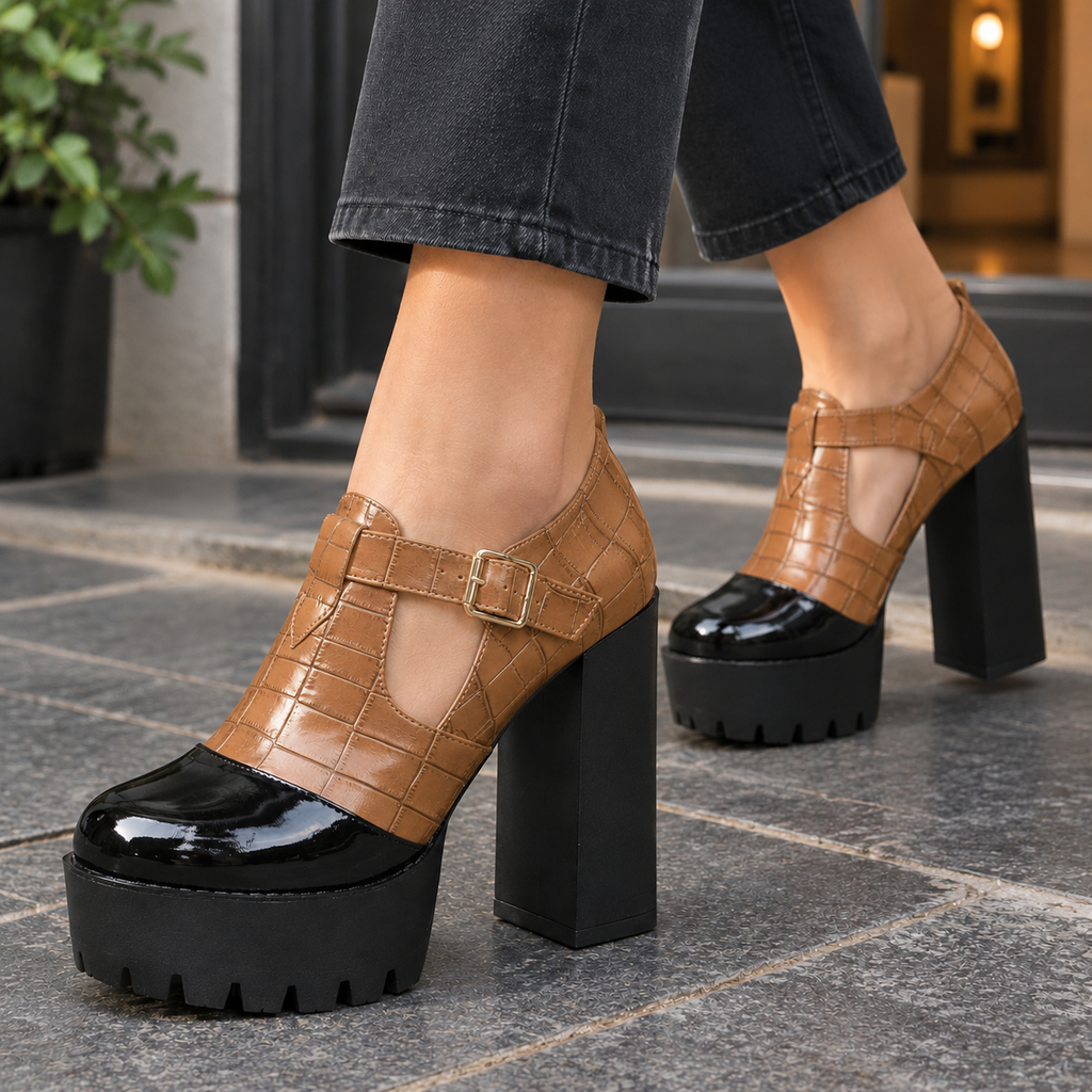 Sanremo T Bar Heels - Camel