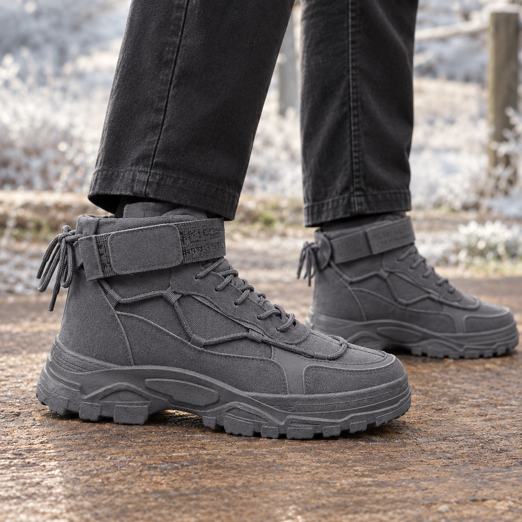Mason Suede Boots - Gray