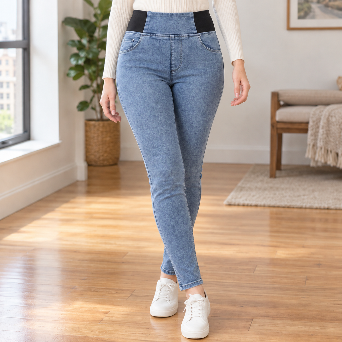 Bettina High Rise Pants - Light Blue