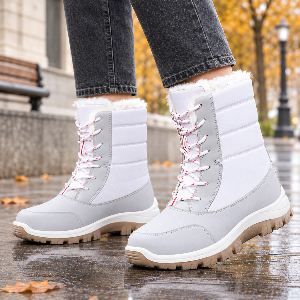 Negroni Fur Lined Snow Boots - White