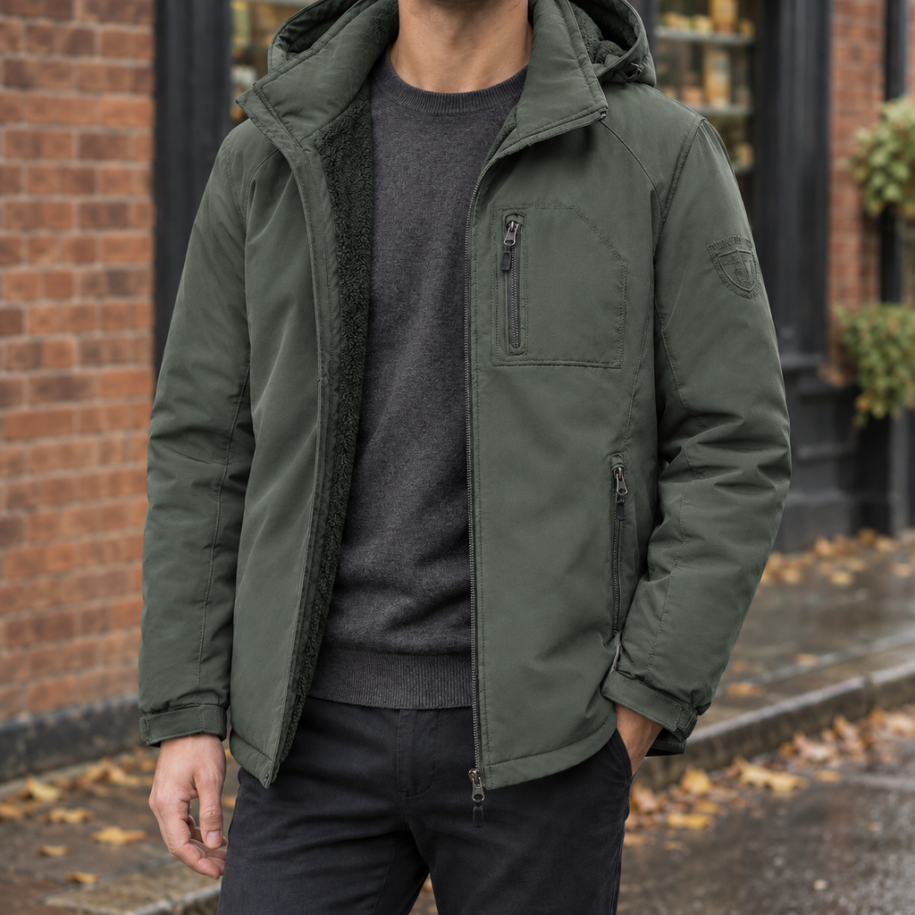 Wyatt Fleece Lined Jacket - Military Green