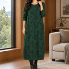 Azalea Patterned Midi Dress - Green