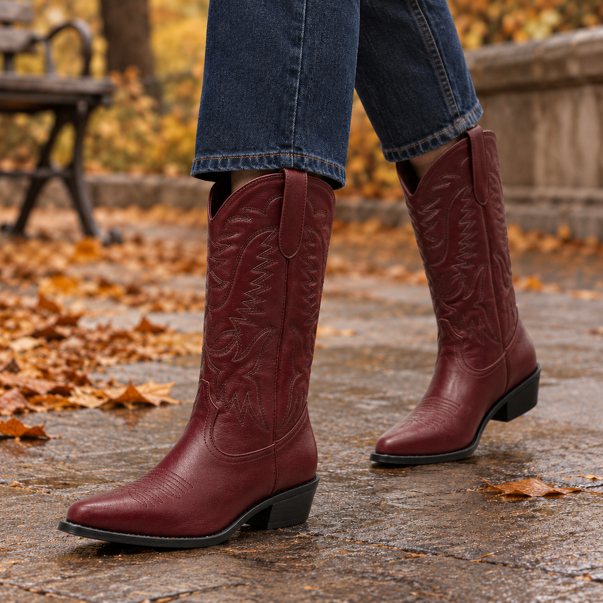 Bartoli Western Boots - Wine Red